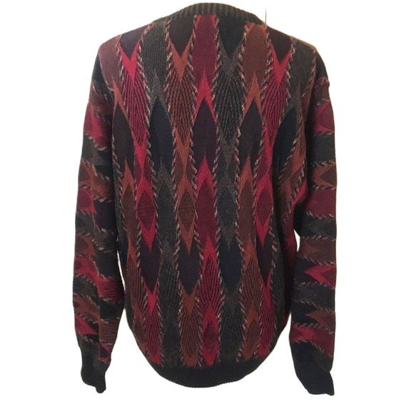 Lorenzo tavernari 3D abstract colorful wool blend sweater size large - Picture 6 of 11